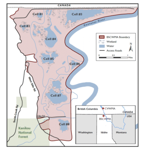 Figure 2  from Articles in Advance manuscript depicting the Boundary of the Smith Creek Wildlife Management Area